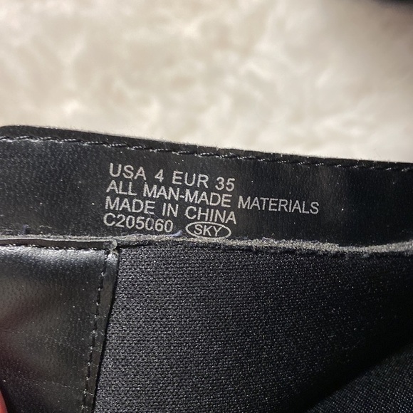 Girls Nina calf knee tall boots black side zipper size 4 - Picture 8 of 8